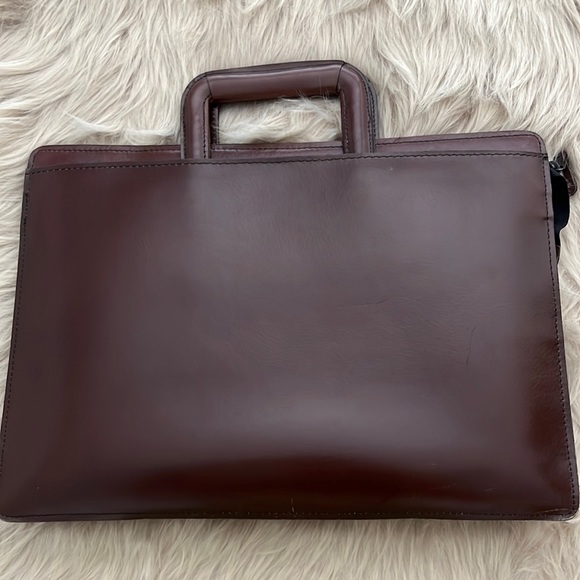 Other - Vintage top grain leather accordian portfolio document holder